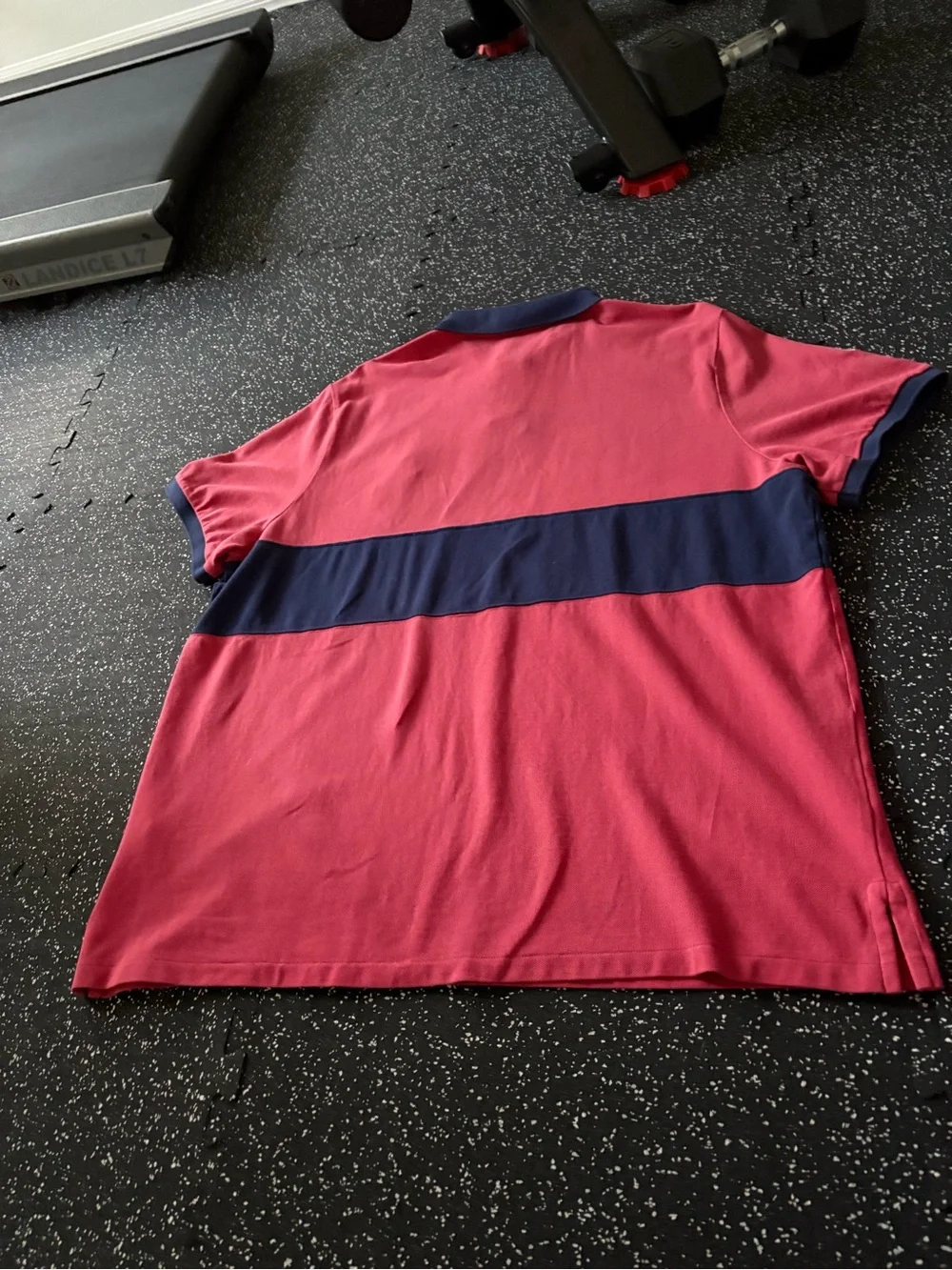 Polo by Ralph Lauren Men’s' Red & Navy Striped Polo Shirt